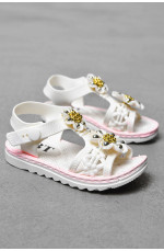 Босоножки детские силиконовые белого цвета 199991L