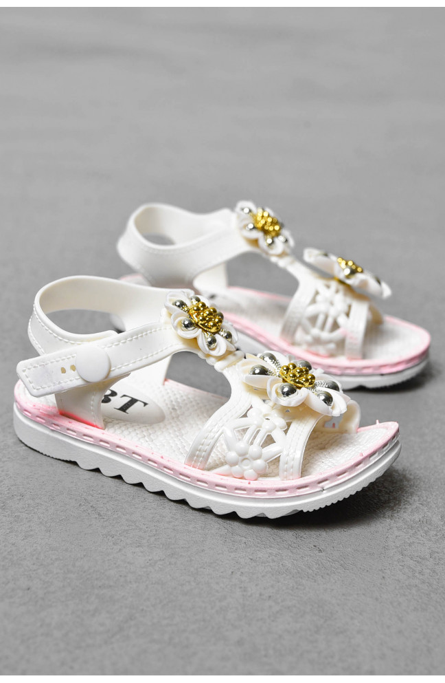 Босоножки детские силиконовые белого цвета 199991L