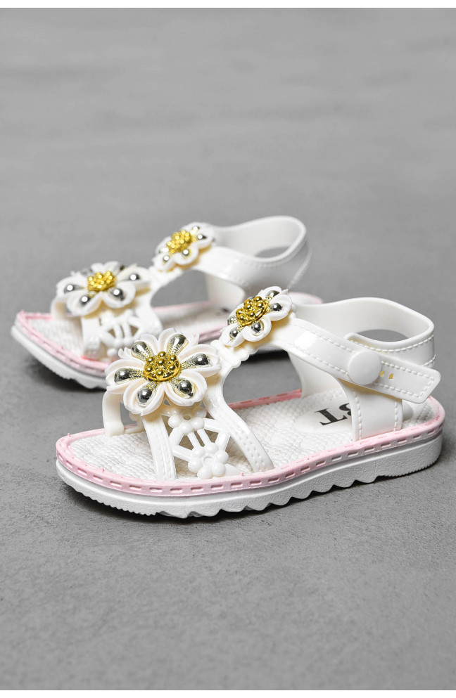 Босоножки детские силиконовые белого цвета 199991L