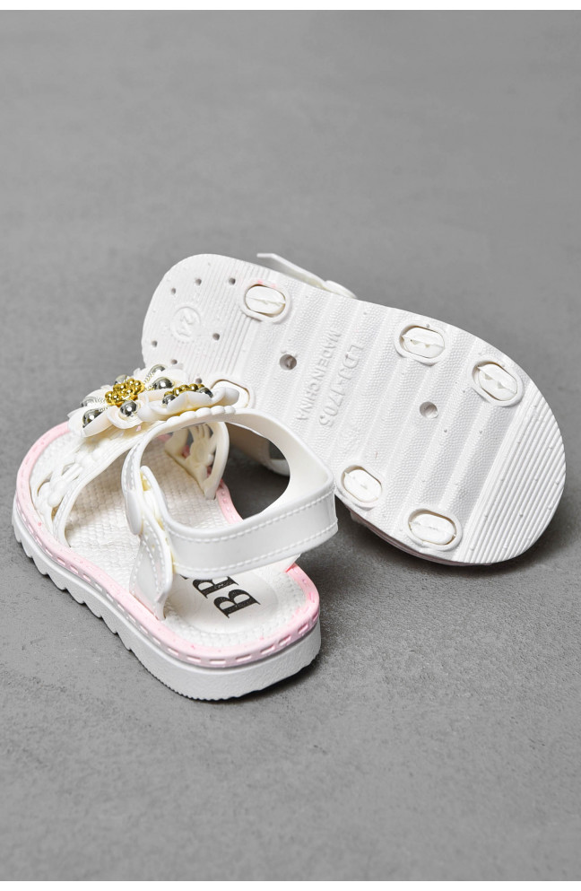 Босоножки детские силиконовые белого цвета 199991L