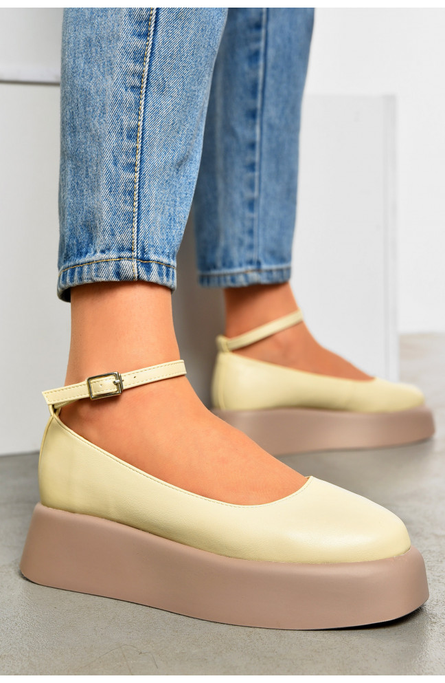 Туфли женские бежевого цвета 200267L