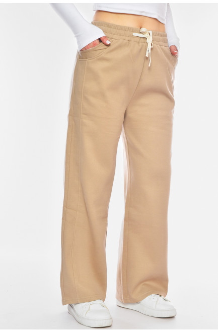 Штаны женские однотонные бежевого цвета 200341L