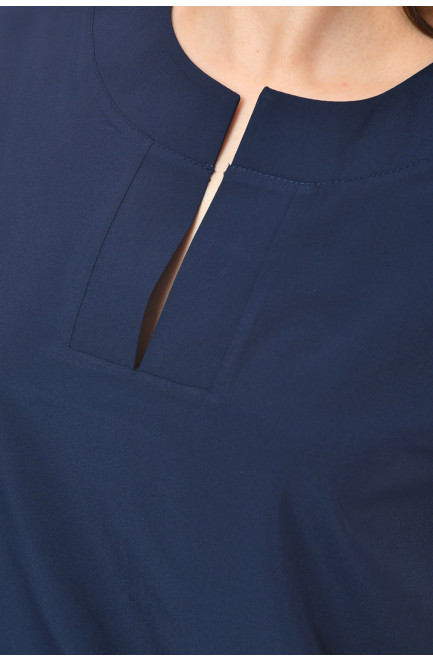 Блуза женская полубатальная тёмно-синего цвета 200973L