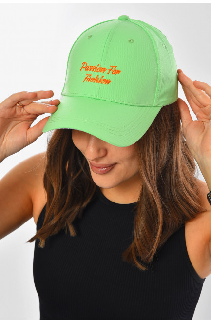 Кепка женская зеленого цвета 201280L