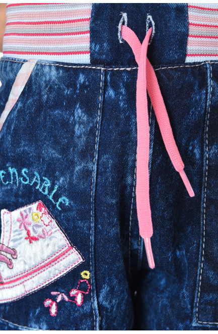 Шорты джинсовые детские для девочки синего цвета 201323L