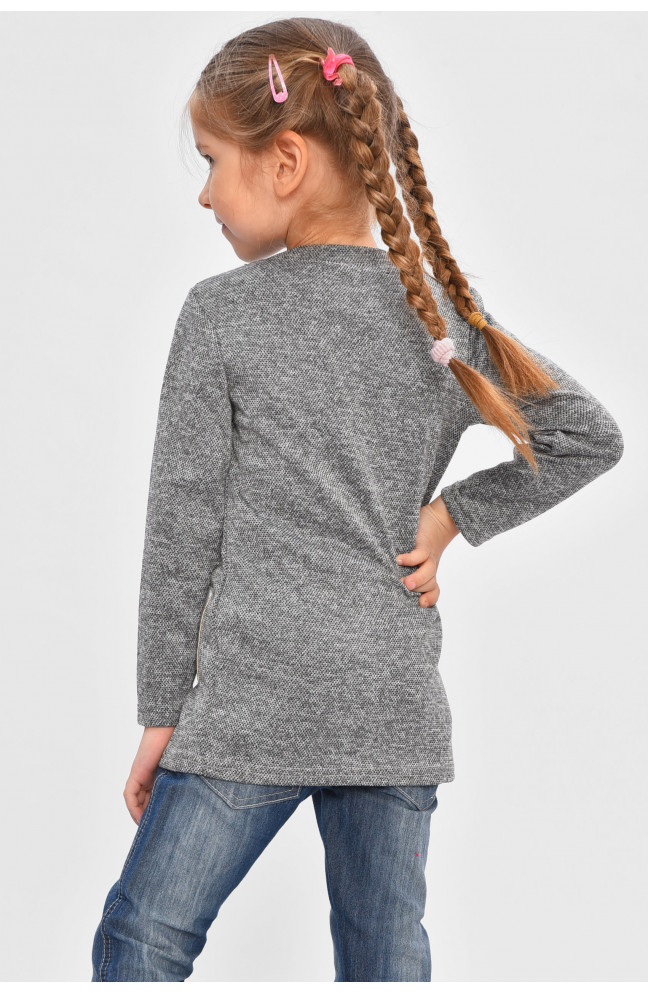 Кофта детская для девочки серого цвета 201593L