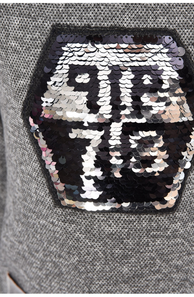 Кофта детская для девочки серого цвета 201593L