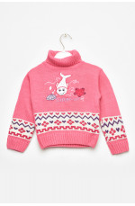 Свитер детский для девочки розового цвета 201620L