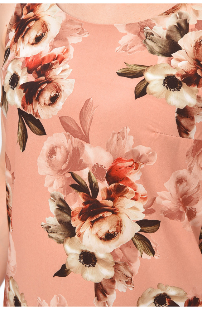 Сарафан женский пудрового цвета с принтом 202199L