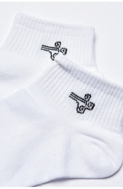 Носки женские демисезонные спортивные белого цвета 202413L