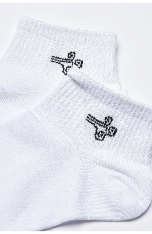 Носки женские демисезонные спортивные белого цвета 202413L