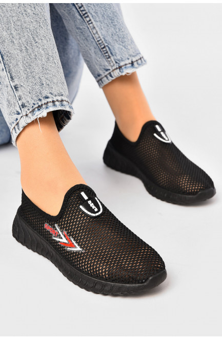 Мокасины женские черного цвета 202501L