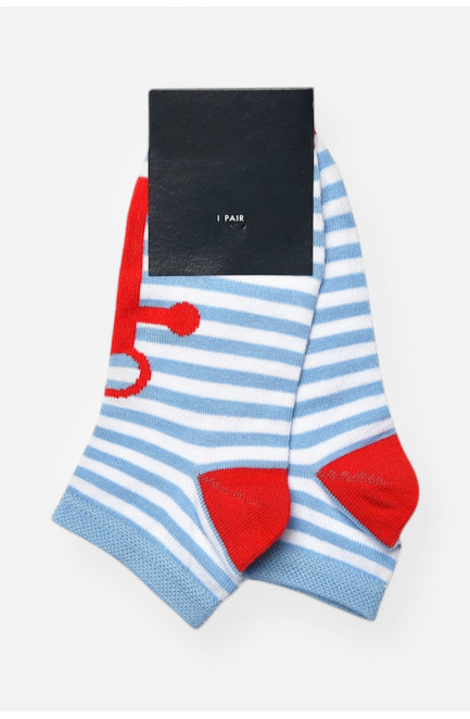 Носки женские демисезонные спортивные голубого цвета 202585L