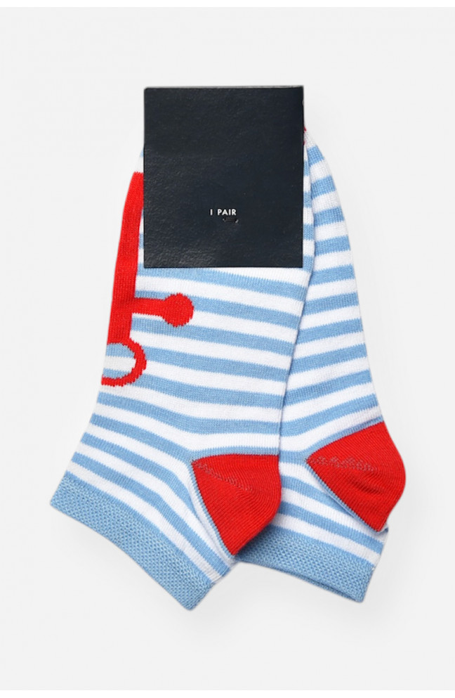 Носки женские демисезонные спортивные голубого цвета 202585L