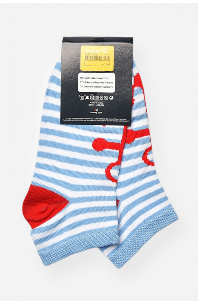 Носки женские демисезонные спортивные голубого цвета 202585L