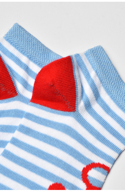 Носки женские демисезонные спортивные голубого цвета 202585L