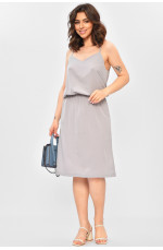 Сарафан женский однотонный серого цвета 202600L