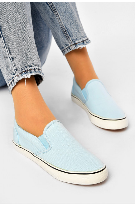Мокасины женские голубого цвета 202822L