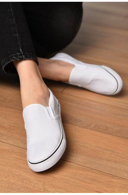 Мокасины женские белого цвета 202824L