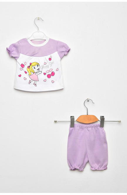 Костюм детский для девочки сиреневого цвета 203061L