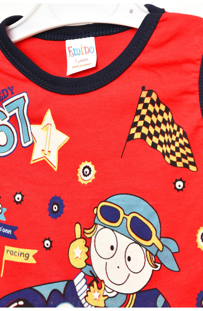 Костюм детский для мальчика красного цвета 203071L