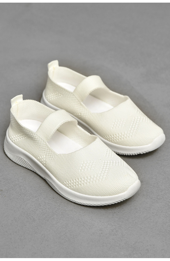 Мокасины детские белого цвета 203101L