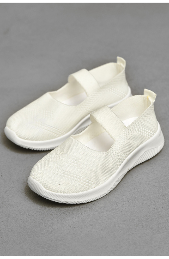 Мокасины детские белого цвета 203101L