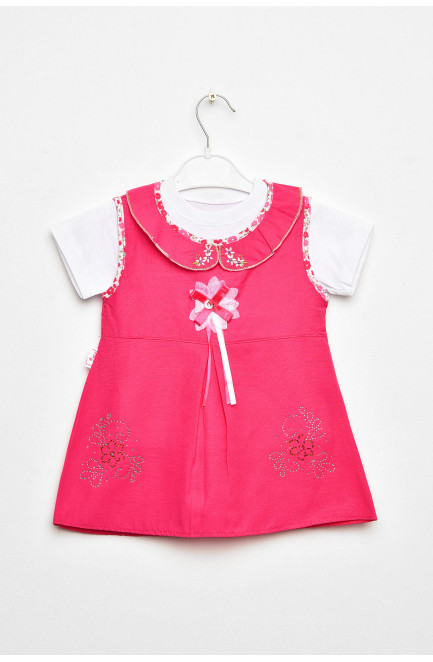 Сарафан+футболка детские для девочки малинового цвета 203140L