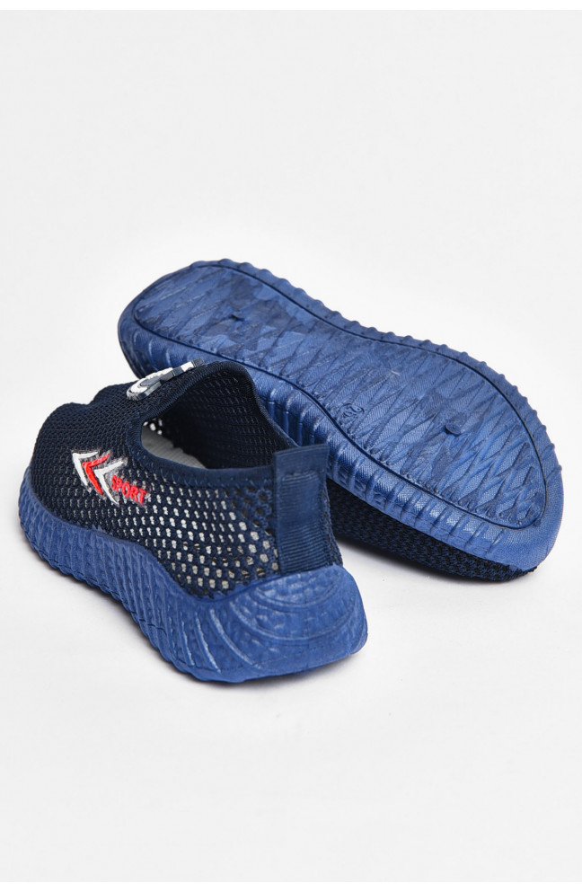 Мокасины детские темно-синього цвета текстиль 203167L