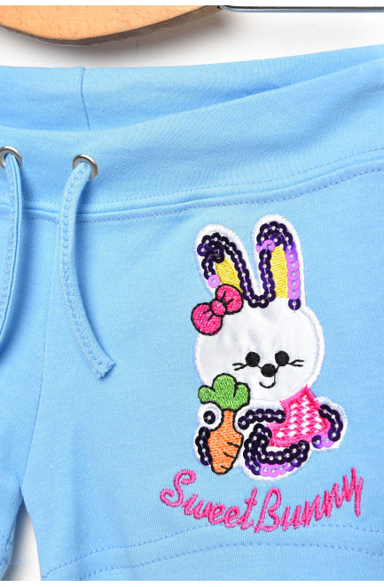 Шорты детские для девочки голубого цвета 203434L
