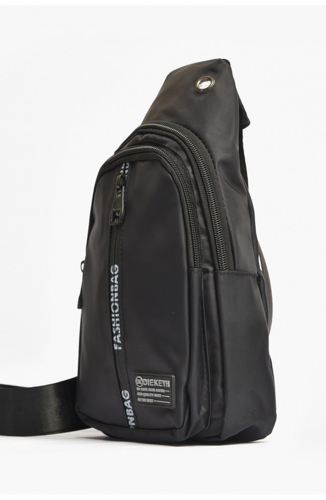 Сумка мужская через плечо текстиль черного цвета 203627L