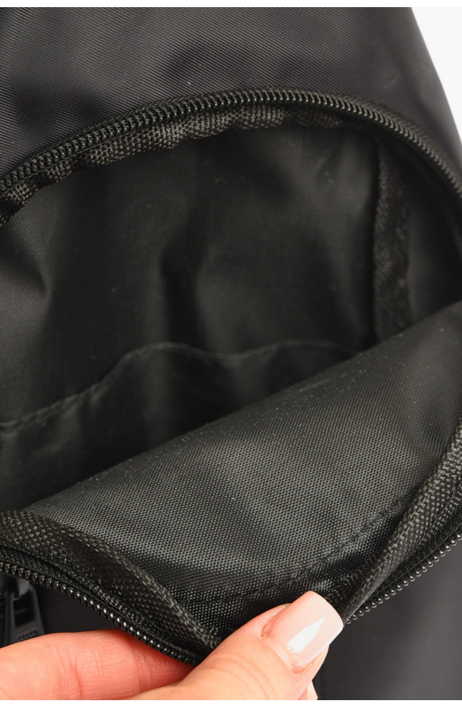 Сумка мужская через плечо текстиль черного цвета 203627L