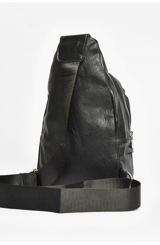 Сумка мужская через плечо из экокожи черного цвета 203638L