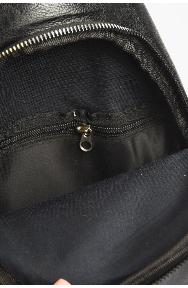 Сумка мужская через плечо из экокожи черного цвета 203638L