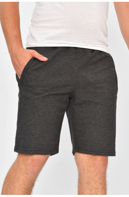Шорты мужские однотонные тёмно-серого цвета 203788L
