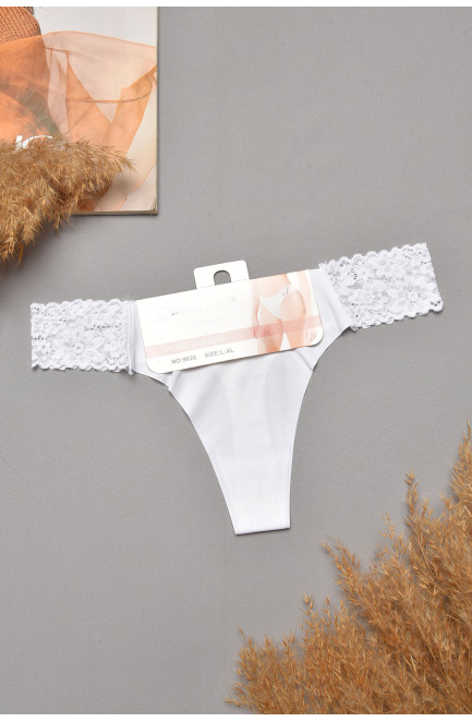 Стринги женские однотонные белого цвета 204831L