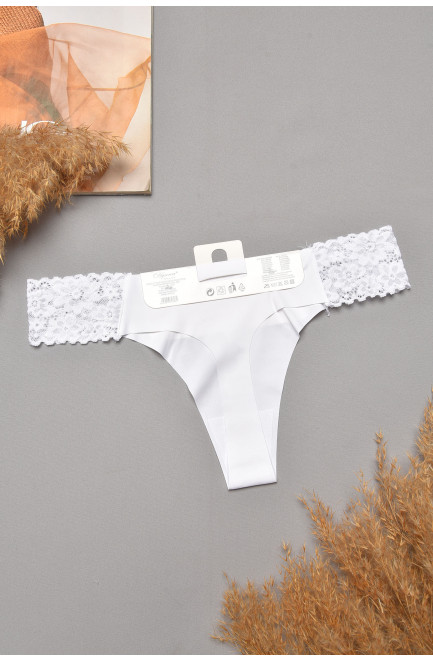 Стринги женские однотонные белого цвета 204831L