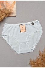 Трусы женские полубатальные голубого цвета 204835L