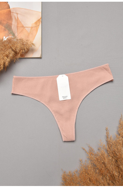 Стринги женские однотонные пудрового цвета 204858L