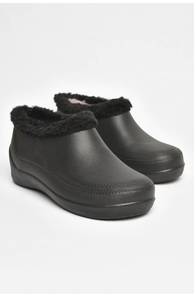 Галоши мужские на меху черного цвета 205075L