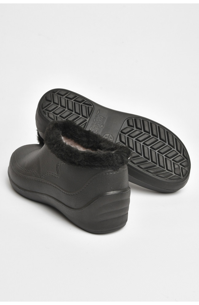 Галоши мужские на меху черного цвета 205075L