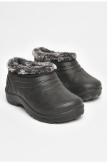 Калоши детские на меху черного цвета 205091L