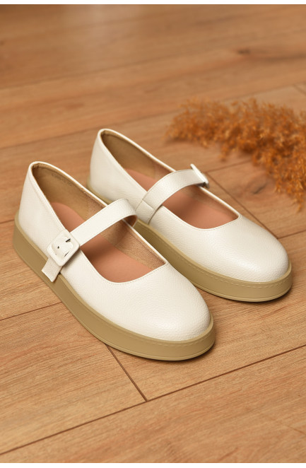 Лоферы женские белого цвета 205134L