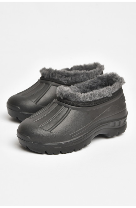 Калоши детские на флисе черного цвета 205293L