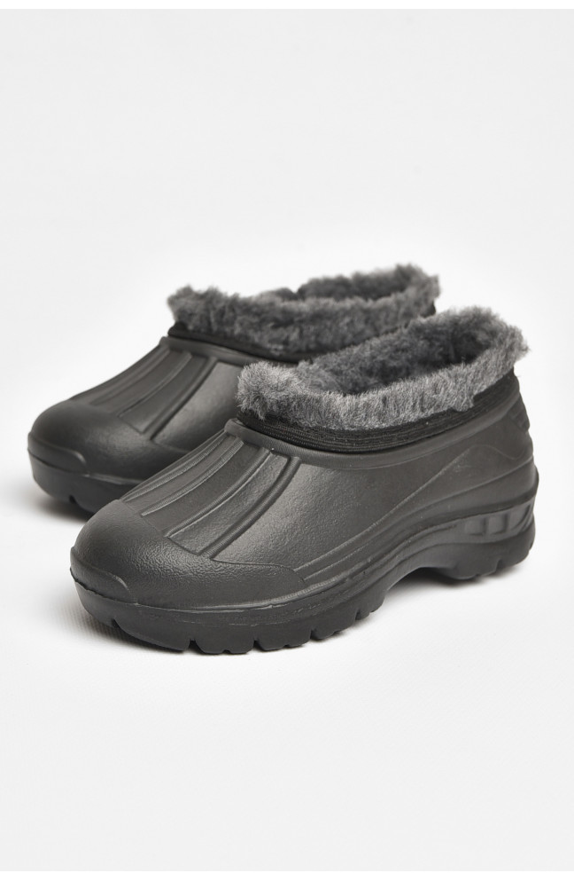 Калоши детские на флисе черного цвета 205293L