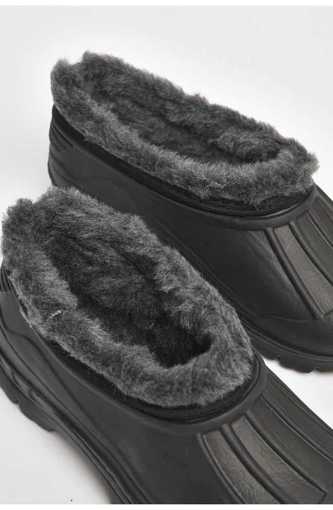 Калоши детские на флисе черного цвета 205293L