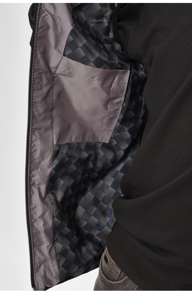 Жилетка мужская демисезонная серого цвета 205484L