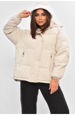 Куртка женская демисезонная молочного цвета 205643L Куртка женская демисезонная молочного цвета 205643L