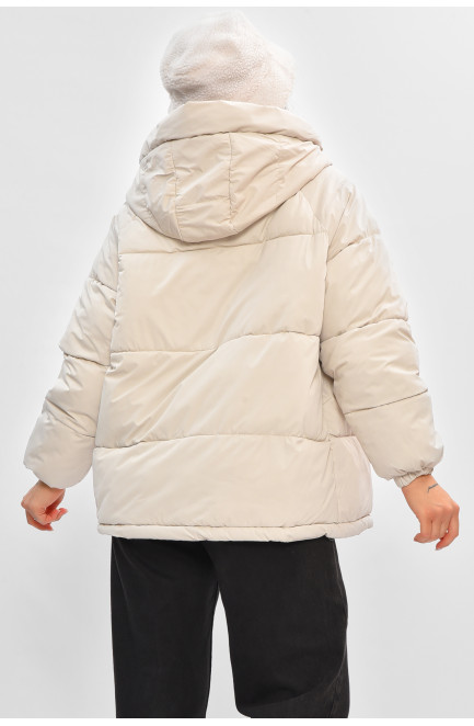 Куртка женская демисезонная молочного цвета 205643L Куртка женская демисезонная молочного цвета 205643L