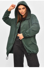 Ветровка женская однотонная тёмно-зеленого цвета 205787L Ветровка женская однотонная тёмно-зеленого цвета 205787L
